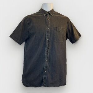 Topman Dark Grey  Denim Shirt